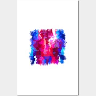 Abstract Color Splash Posters and Art